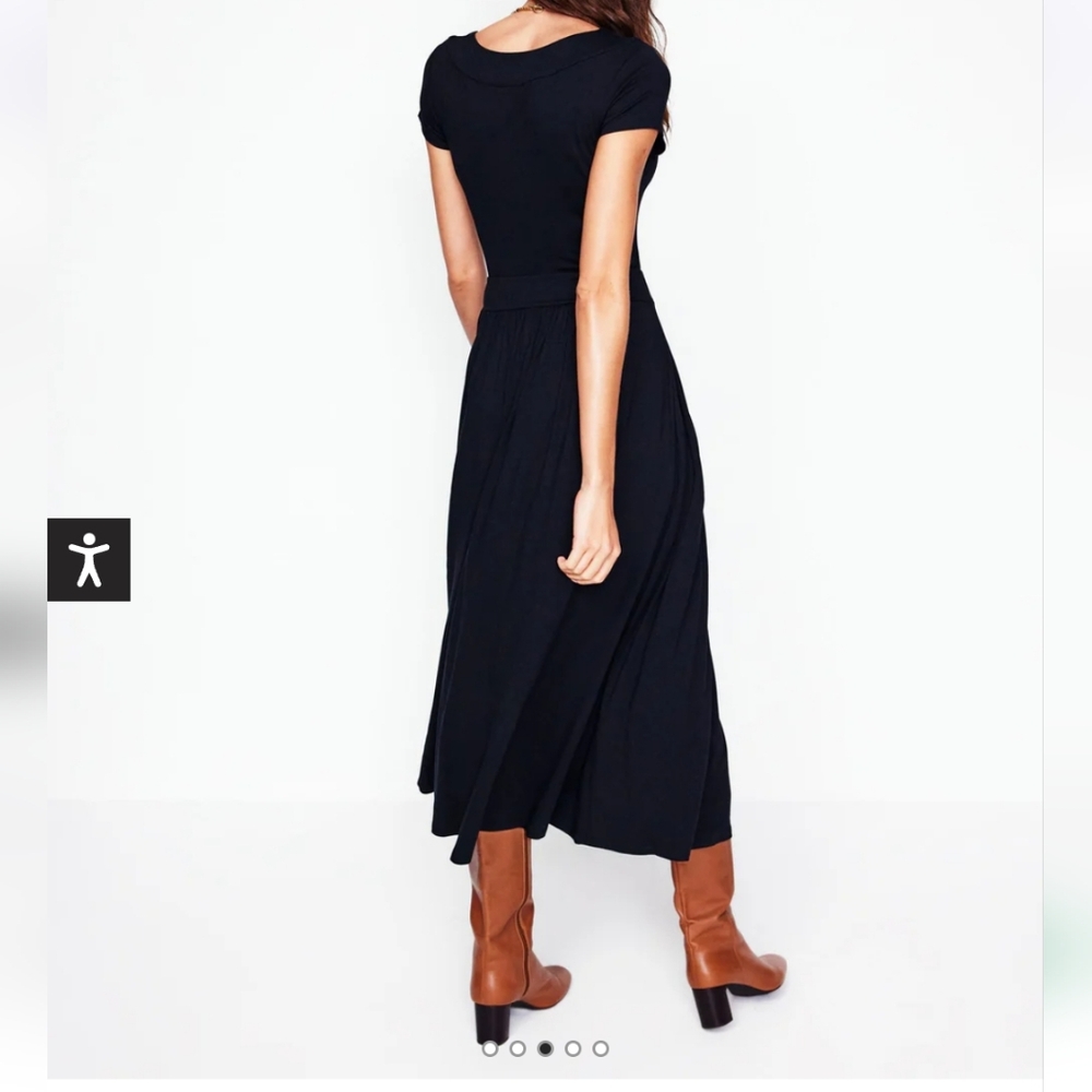Boden Jersey Green Polka Dot Maxi Dress - Picture 3 of 7
